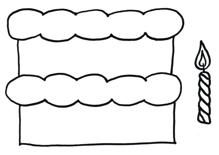 Picture of birt ay cake with candles cliparts