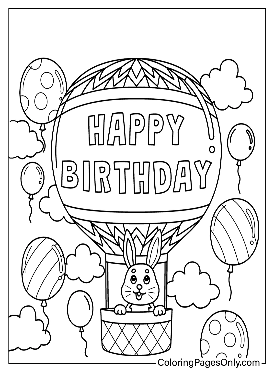 Happy birt ay coloring page free printable coloring pages