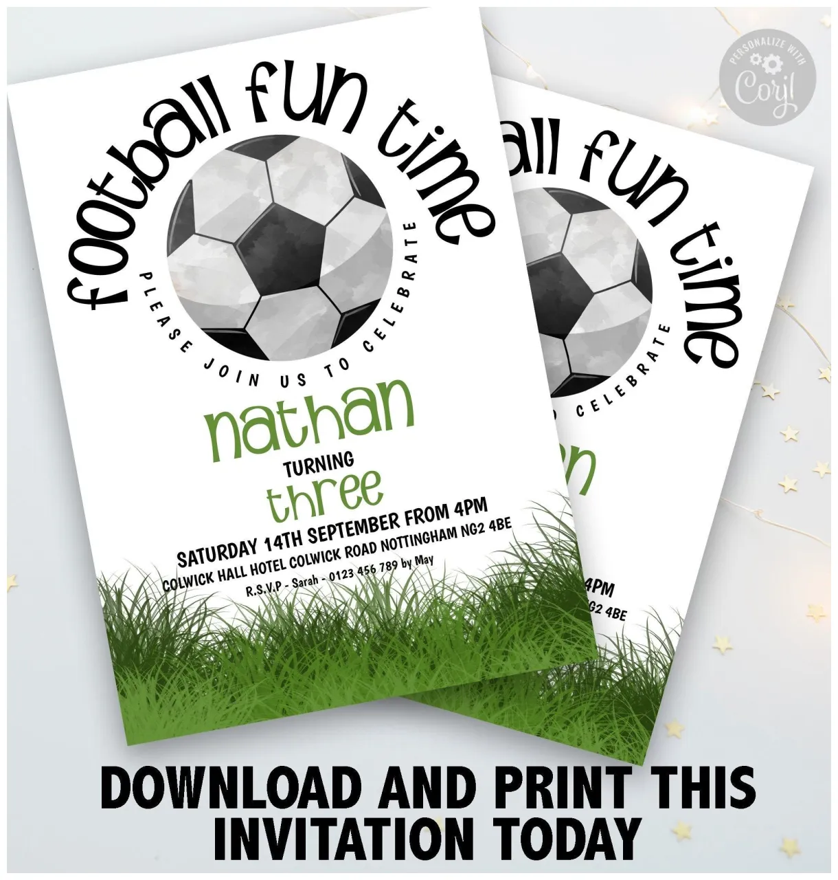 Football Birthday Invitation Template Free | AT A GLANCE