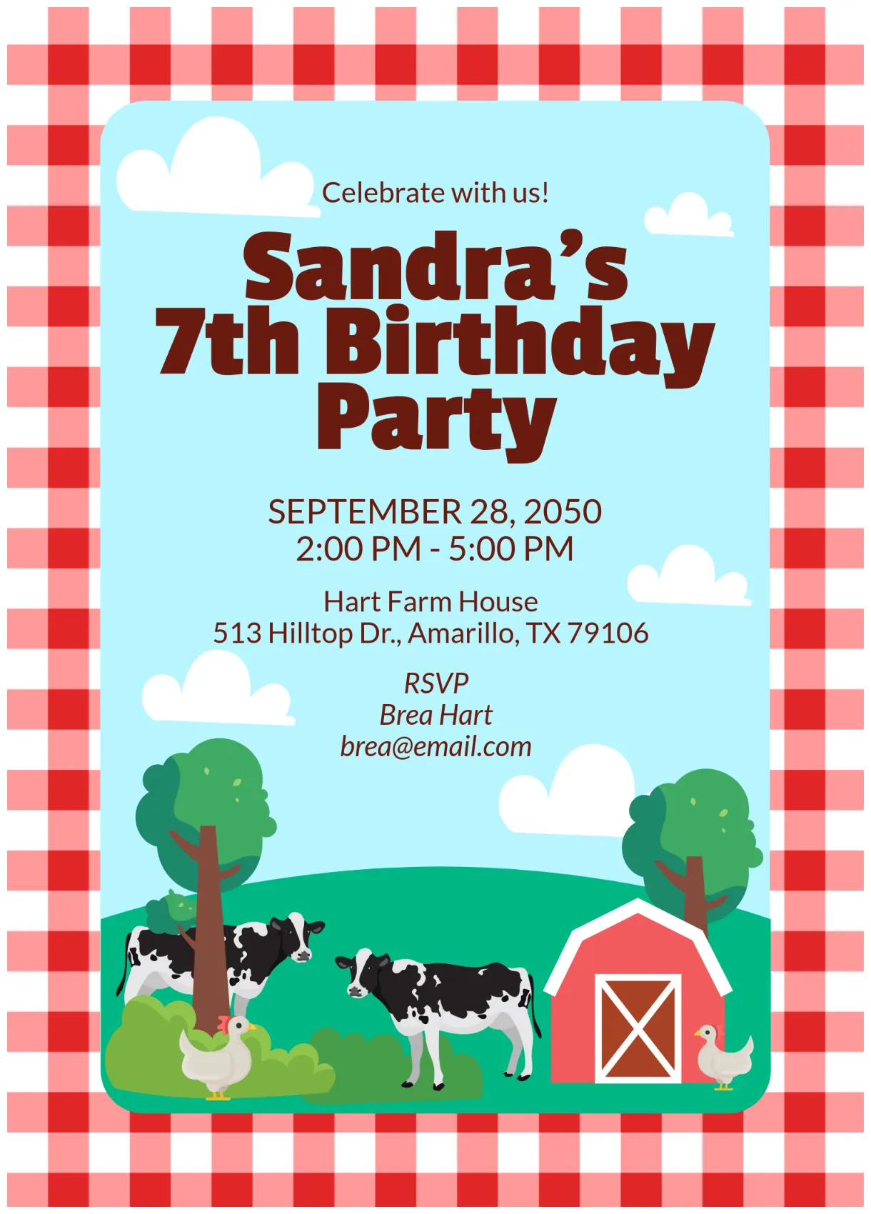 Birthday Party Invitation Exley Farms - Infoupdate.org