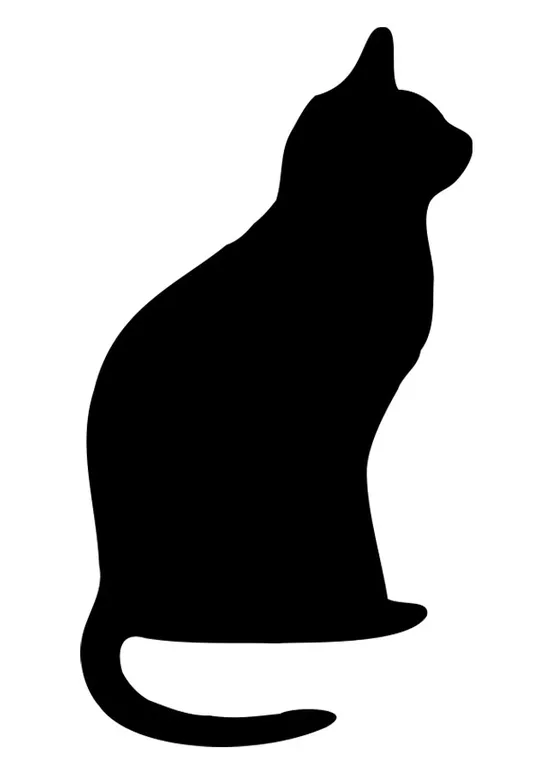 Coloring Page black cat - Free printables - Img 19732