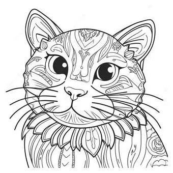 Black Cat Coloring Page | Coloring-Pages.com