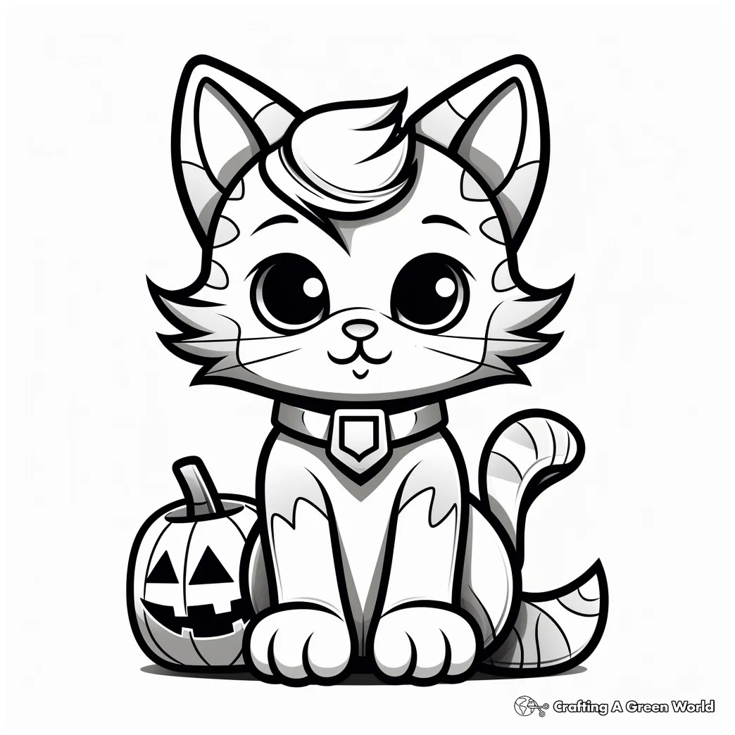 Black Cat Coloring Pages - Download Free Printable