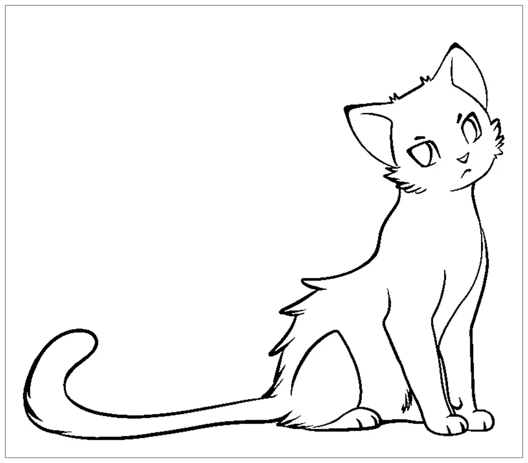 Black Cat Coloring Page - ColoringBay