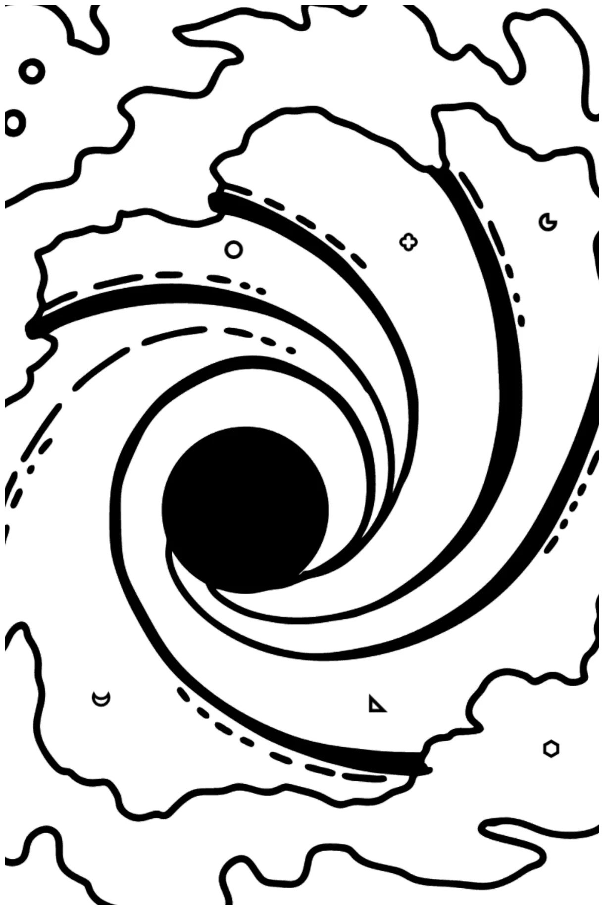 Black Hole coloring page ♥ Online or Printable for Free!