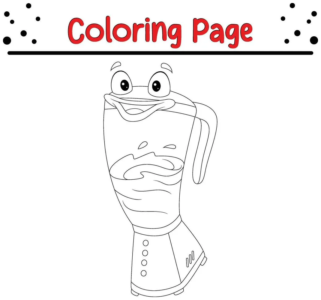 funny blender coloring page for kids 35193317 Vector Art at Vecteezy