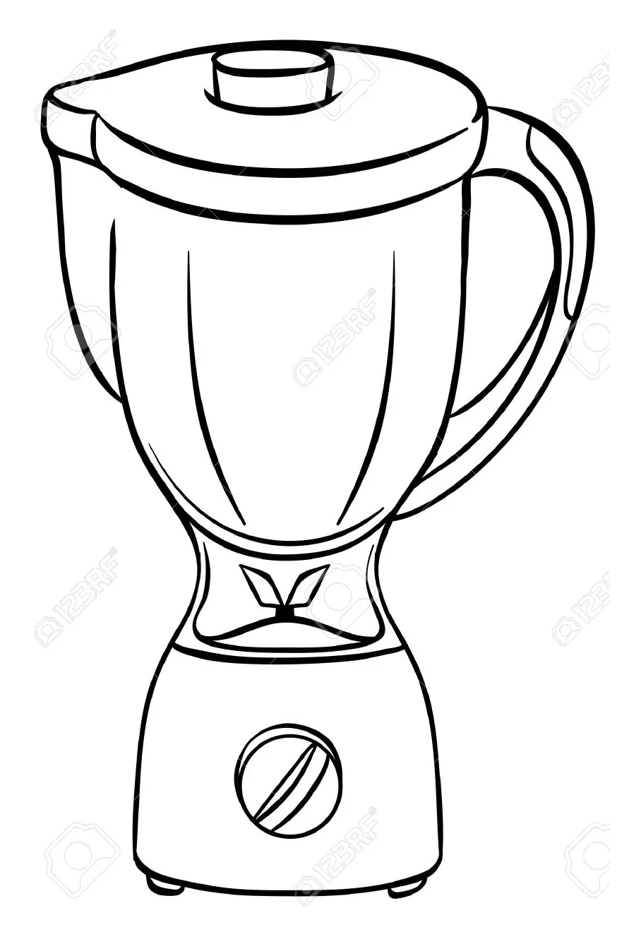 Blender clipart coloring page, Blender coloring page Transparent FREE