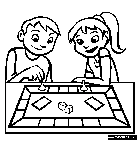 Free board game online coloring
