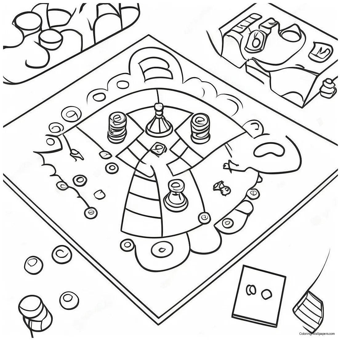 Board game coloring page 37953-30012