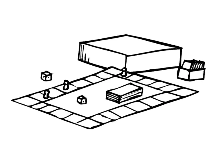 Coloring page board game free printables img 9570