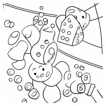 Colorful board game pieces coloring page 37954-30021 printable coloring page