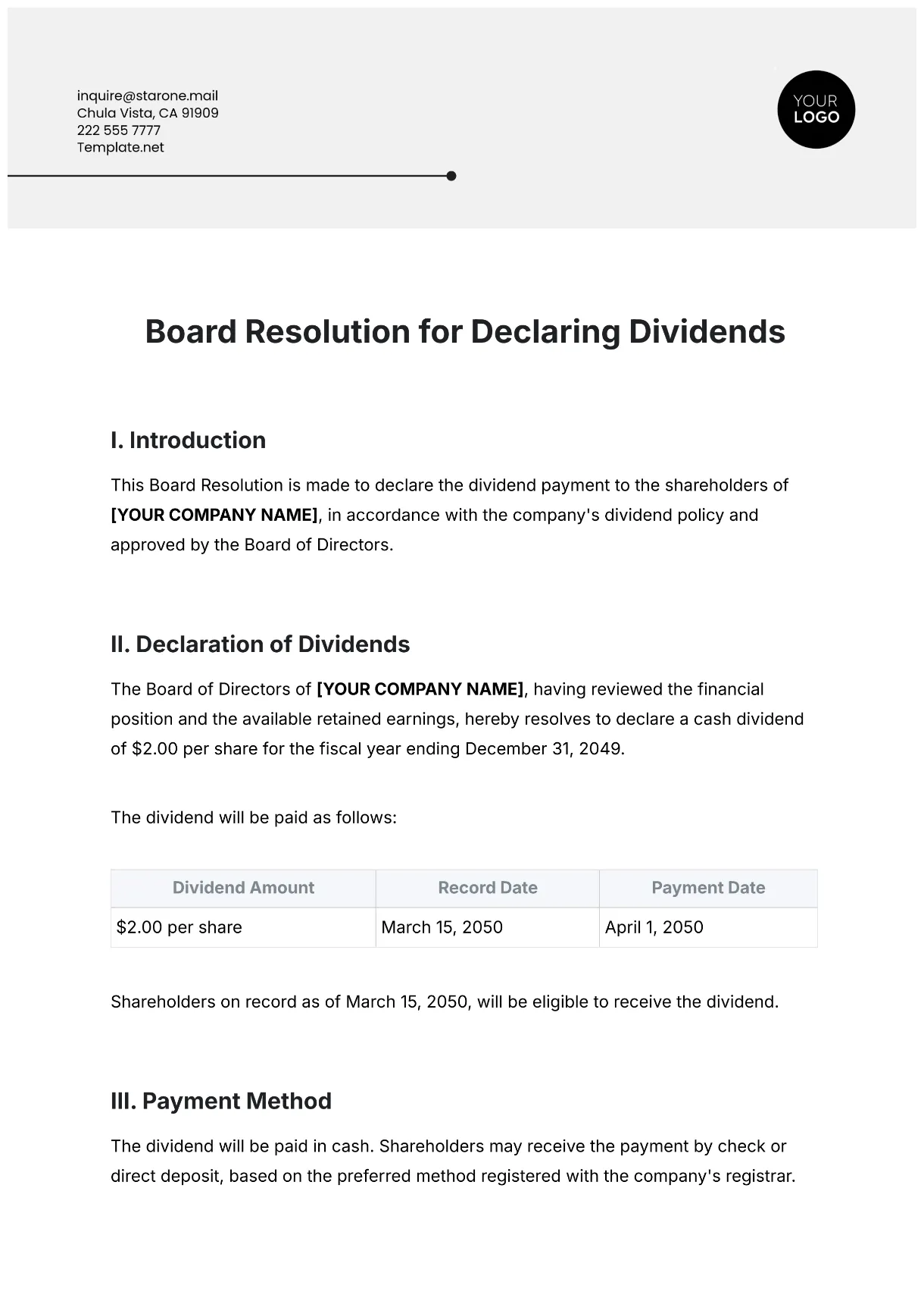 Free board resolution templates to edit online & print