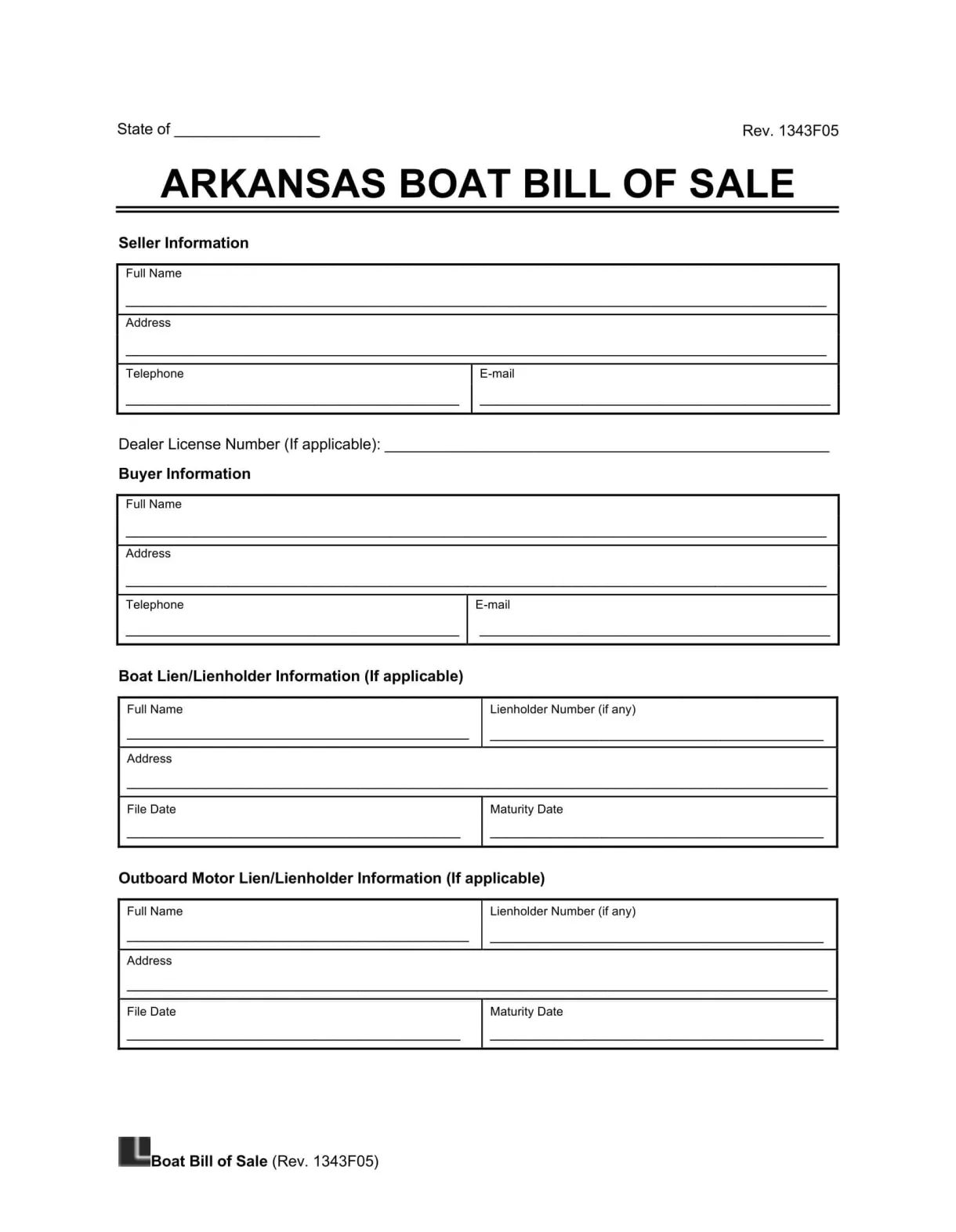 Free arkansas template pdf & word