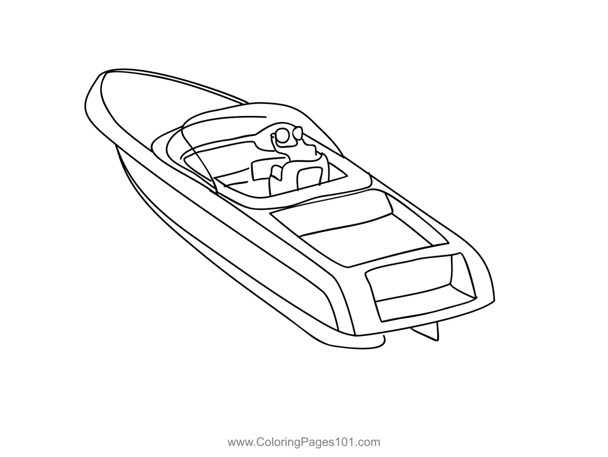Speed for kids free boats printable coloring pages