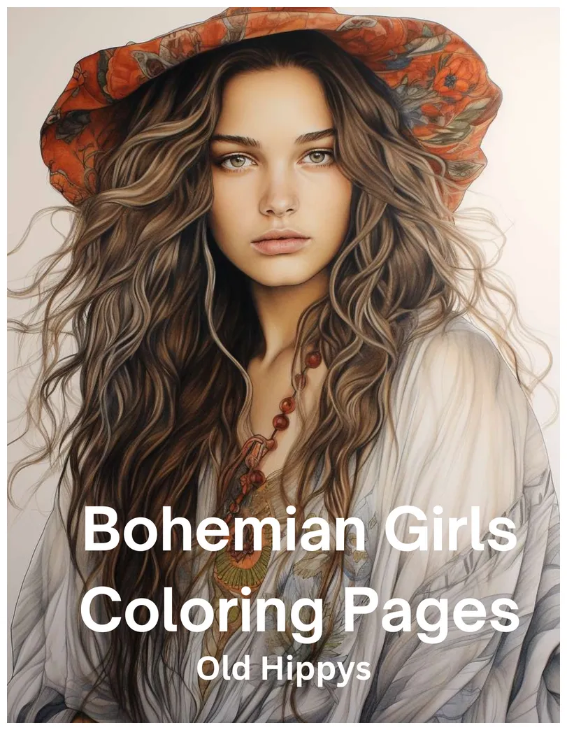 Bohemian girls coloring pages oldhippys