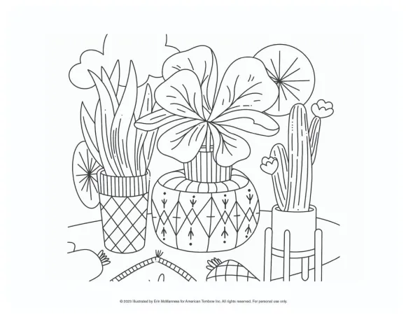 Bohemian artwork coloring worksheet