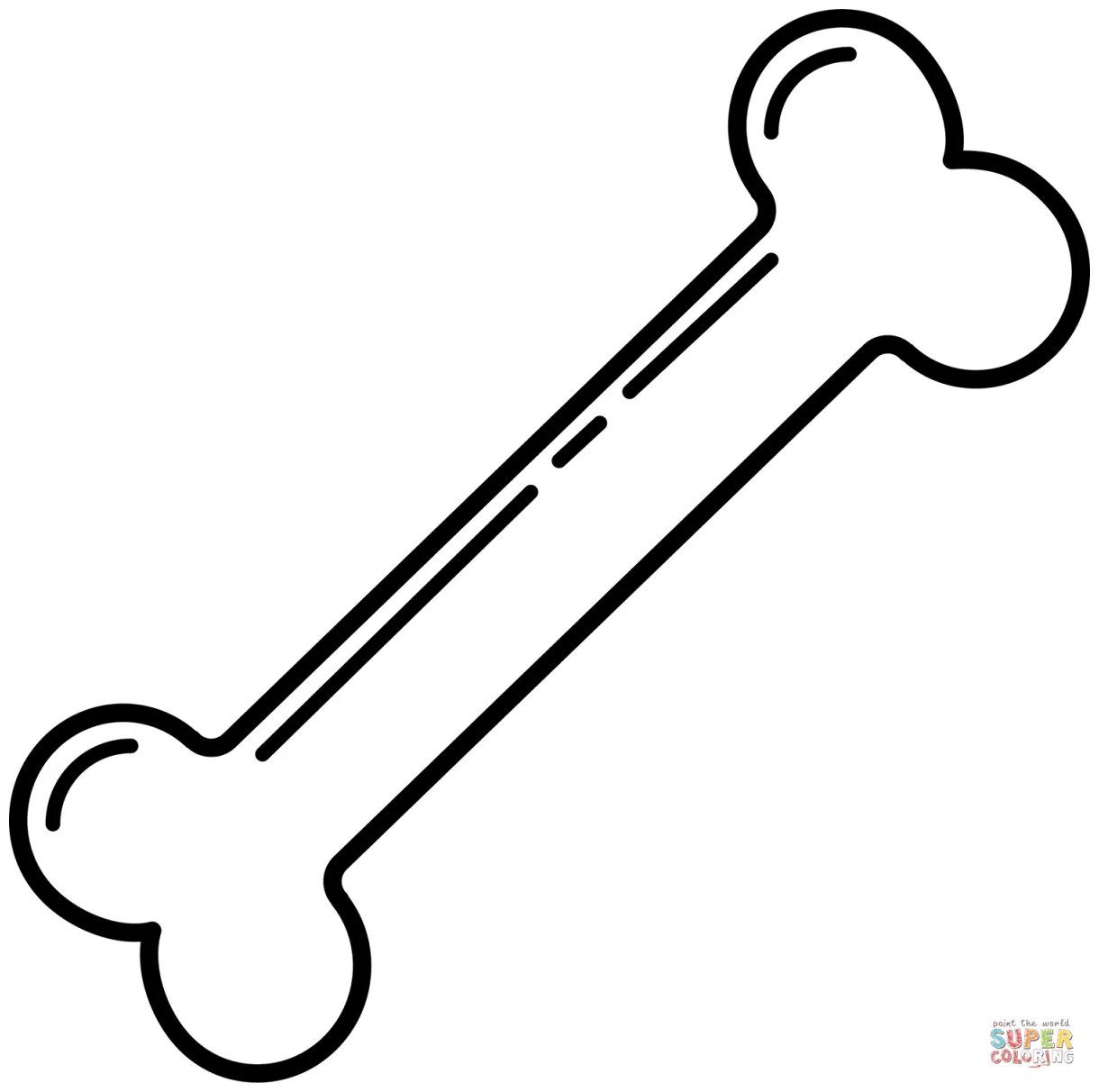 Bone coloring page free printable coloring pages