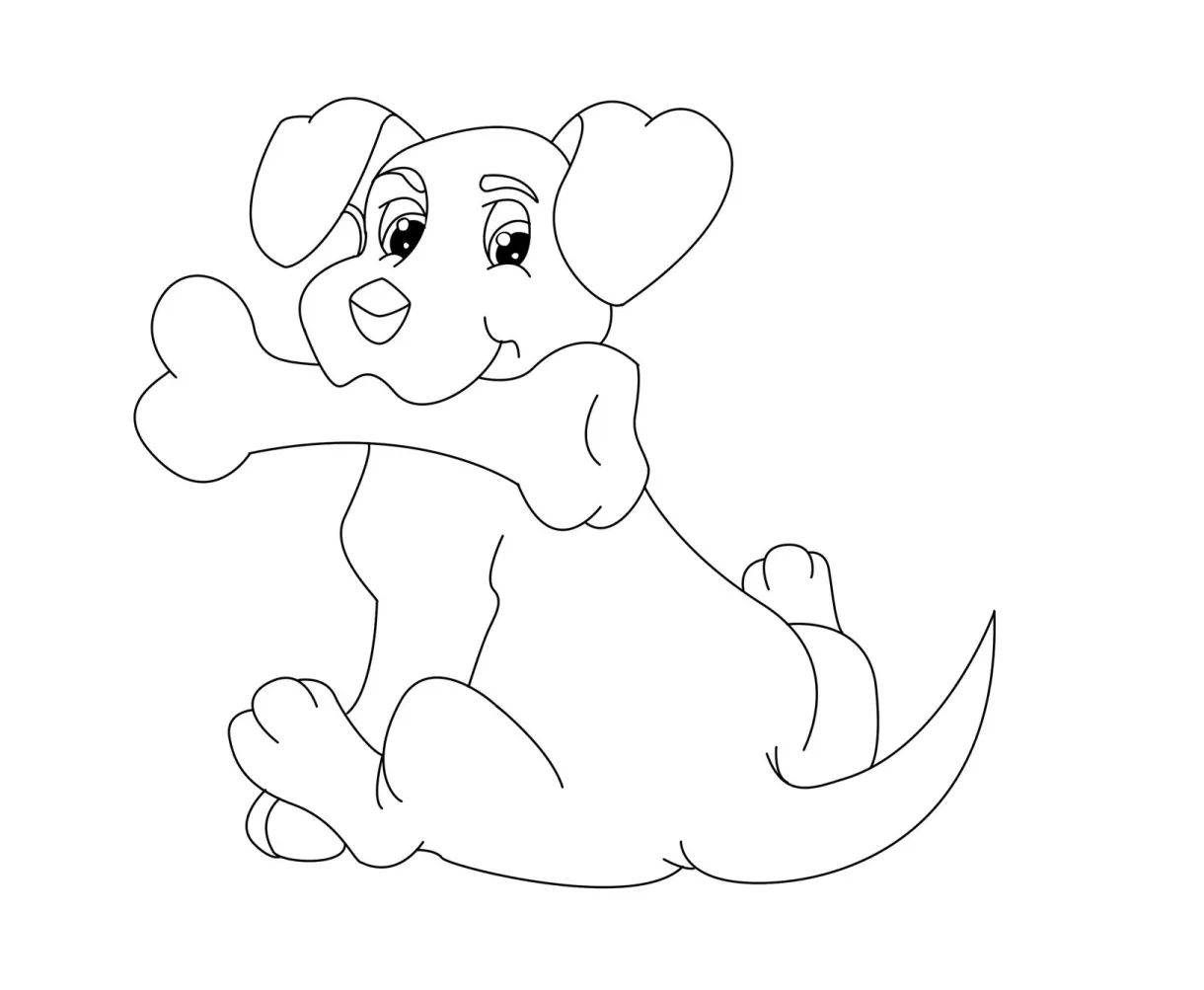 Dog bone coloring page at getcolorings free printable colorings