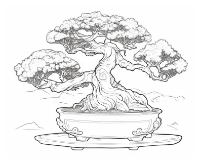 Bonsai printable coloring pages free printable coloring pages