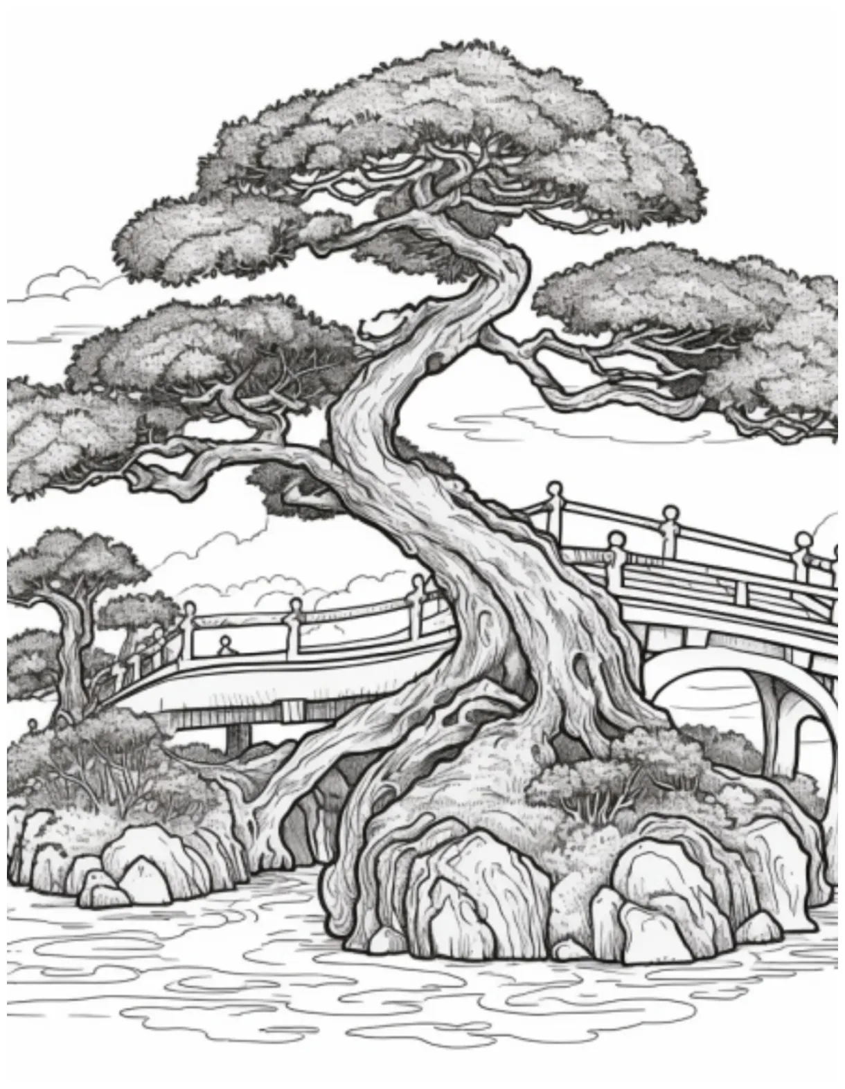 Instant download grayscale coloring page