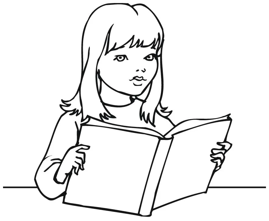 Read a book coloring page coloring home