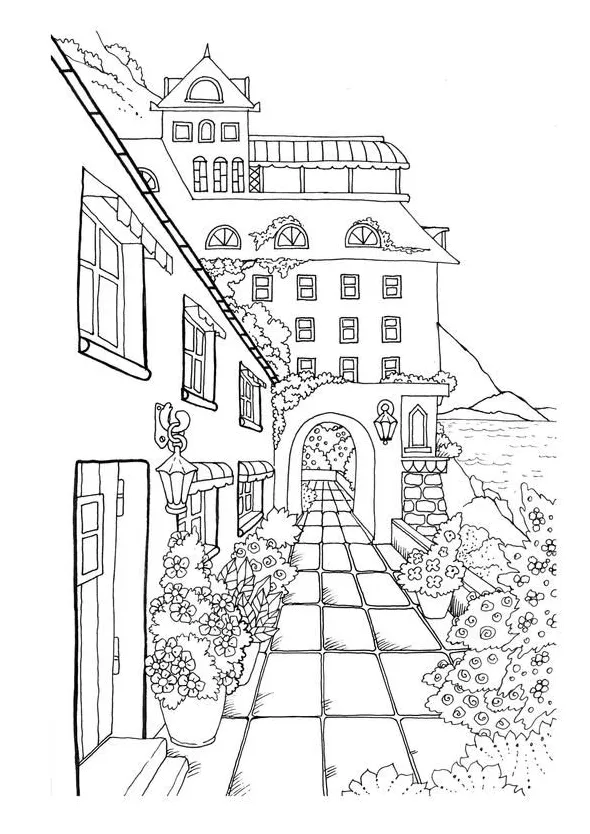 Book Store Coloring Coloring Pages