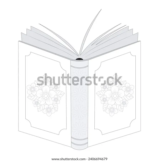 Vector Book Coloring Book Page Stock Vector (Royalty Free) 2406694679