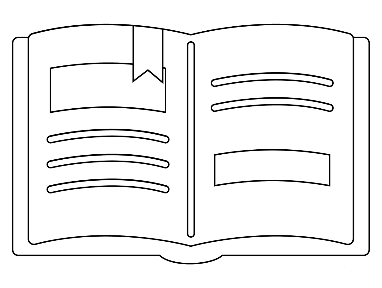 Open book coloring page colouringpages