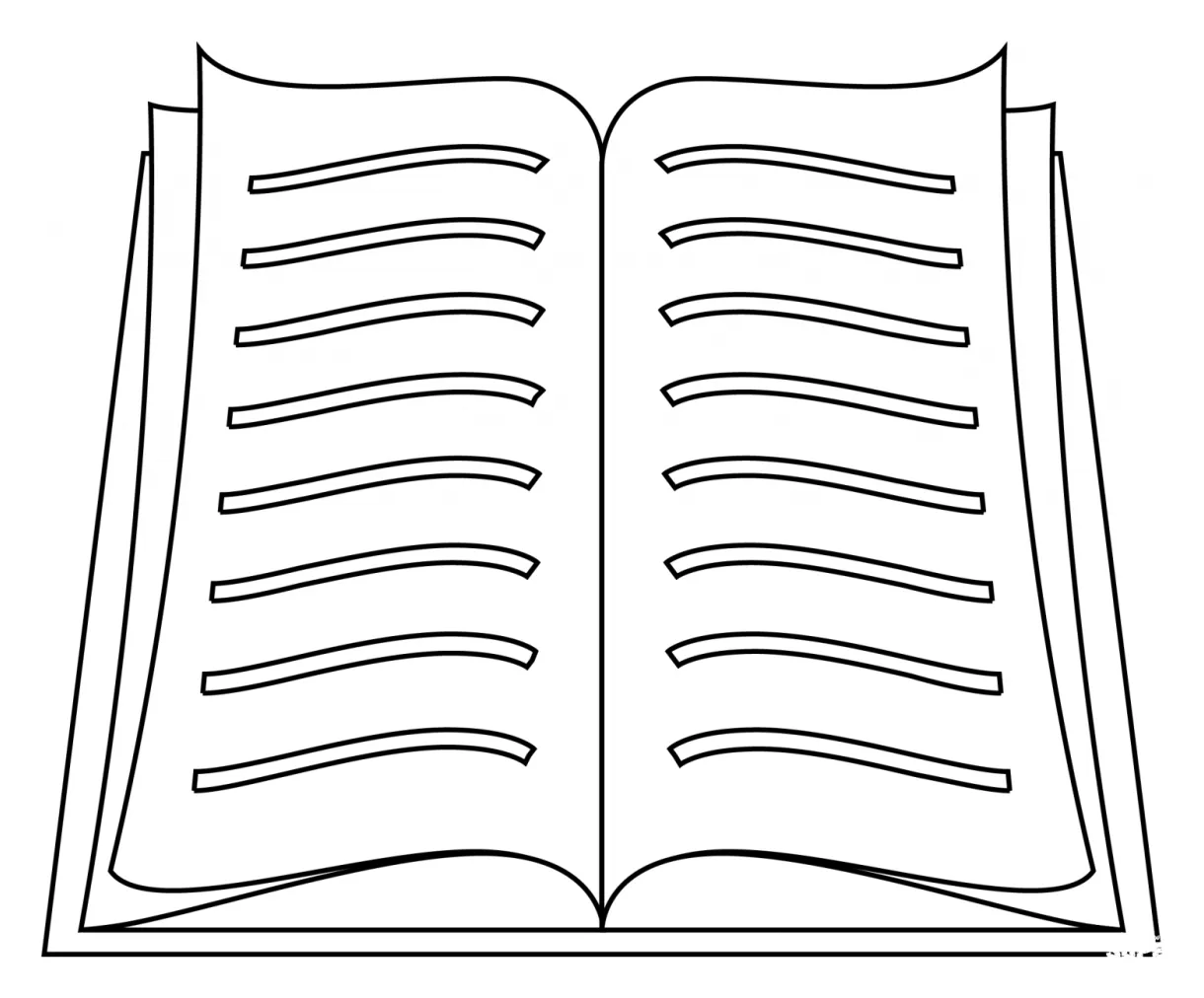 Open book coloring page colouringpages