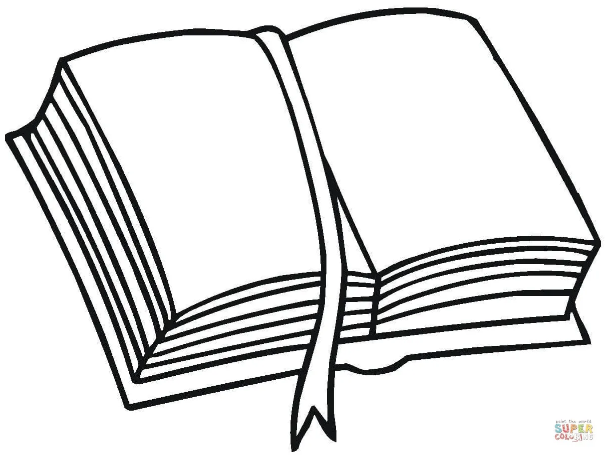 Open book coloring pages clipart best