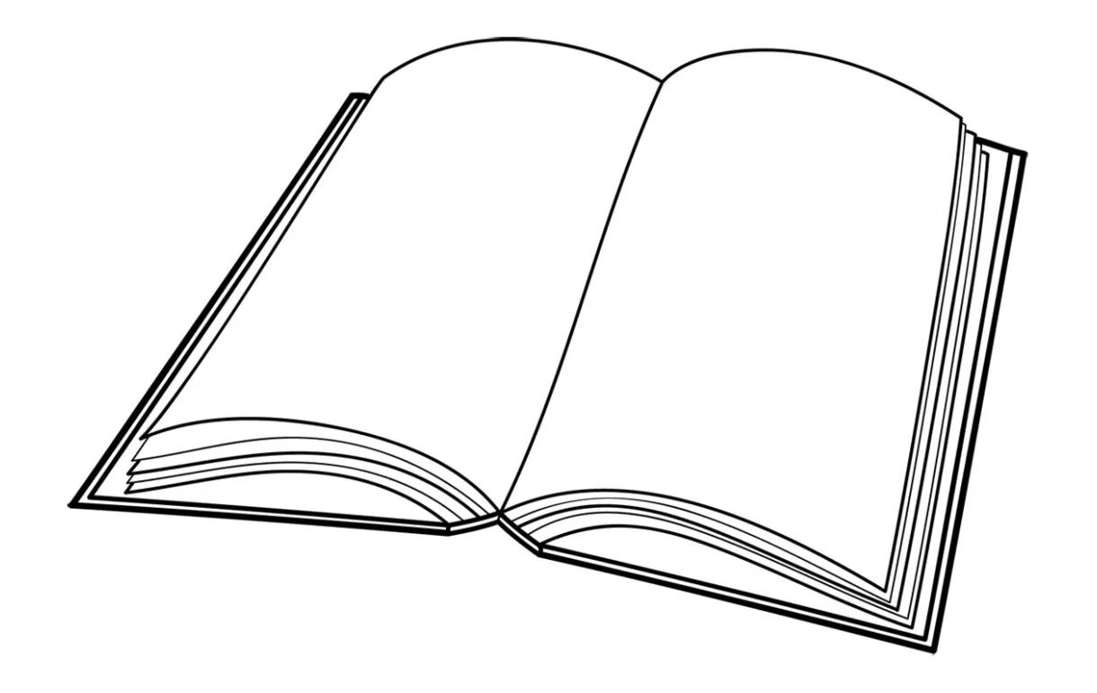Open book coloring pages clipart best