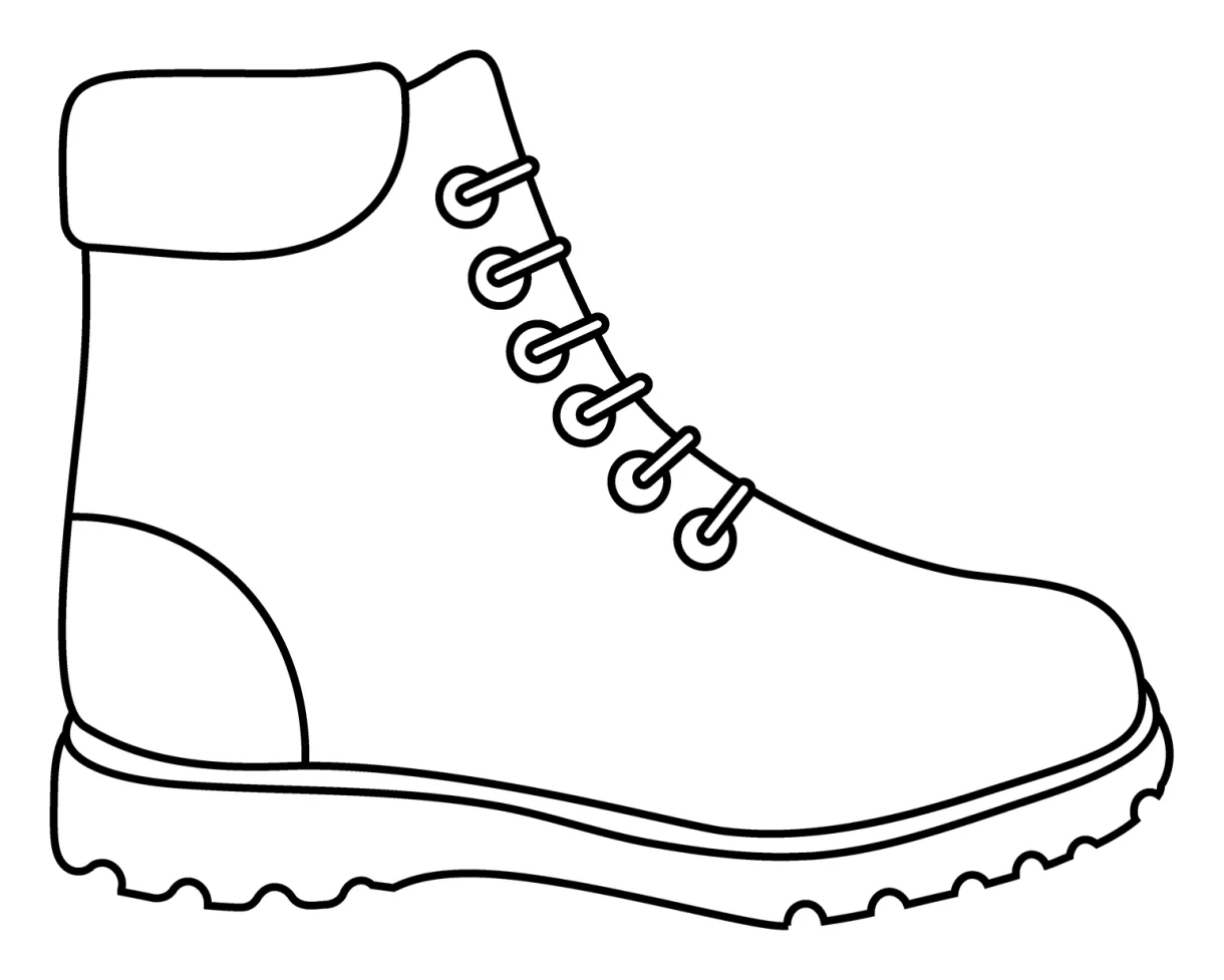 Hiking boot emoji coloring page colouringpages