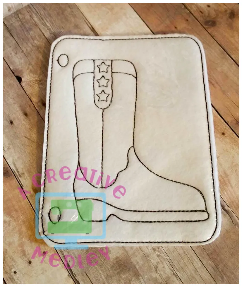 Coloring page boot a creative medley