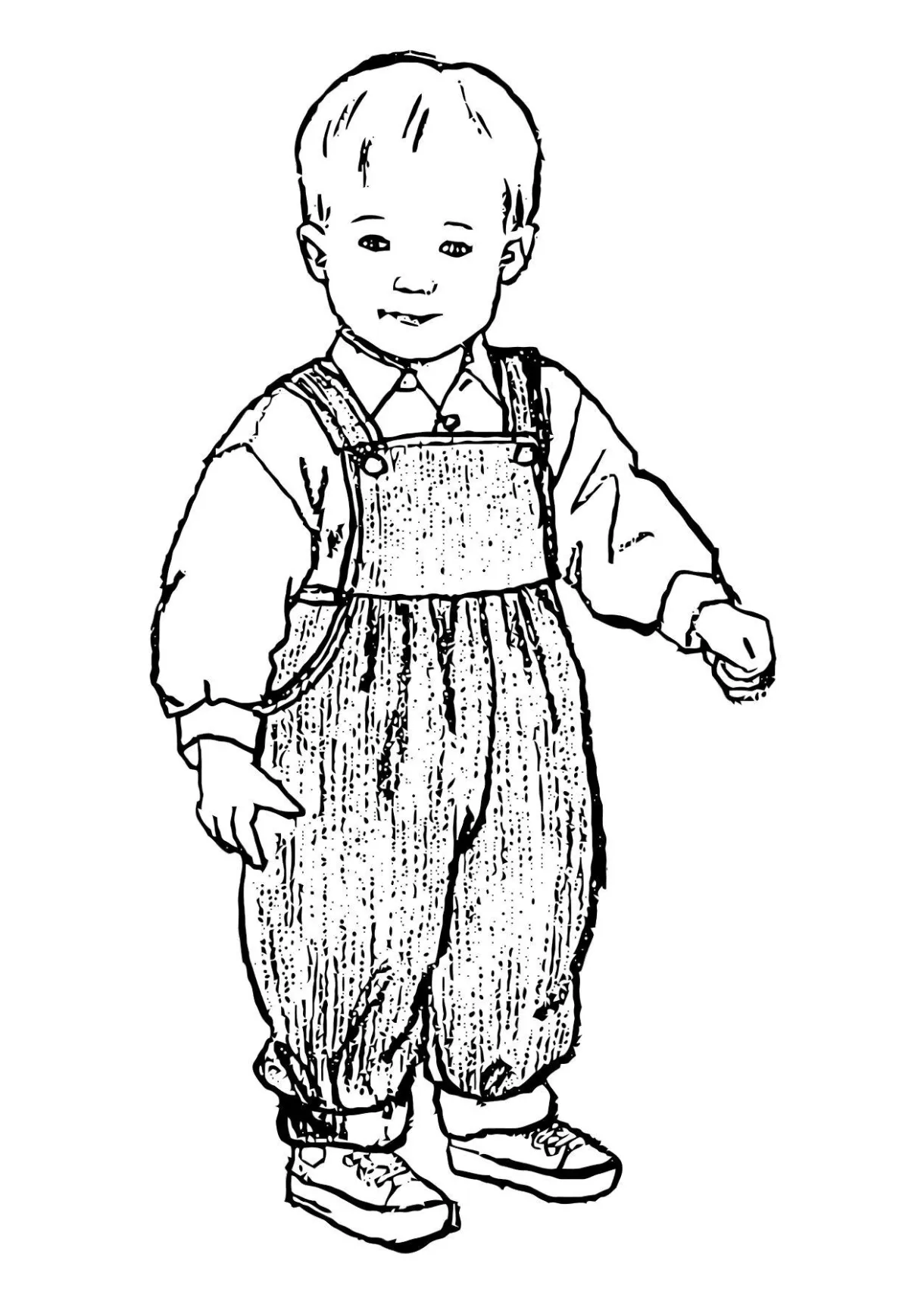 Coloring page boy free printables img 22165