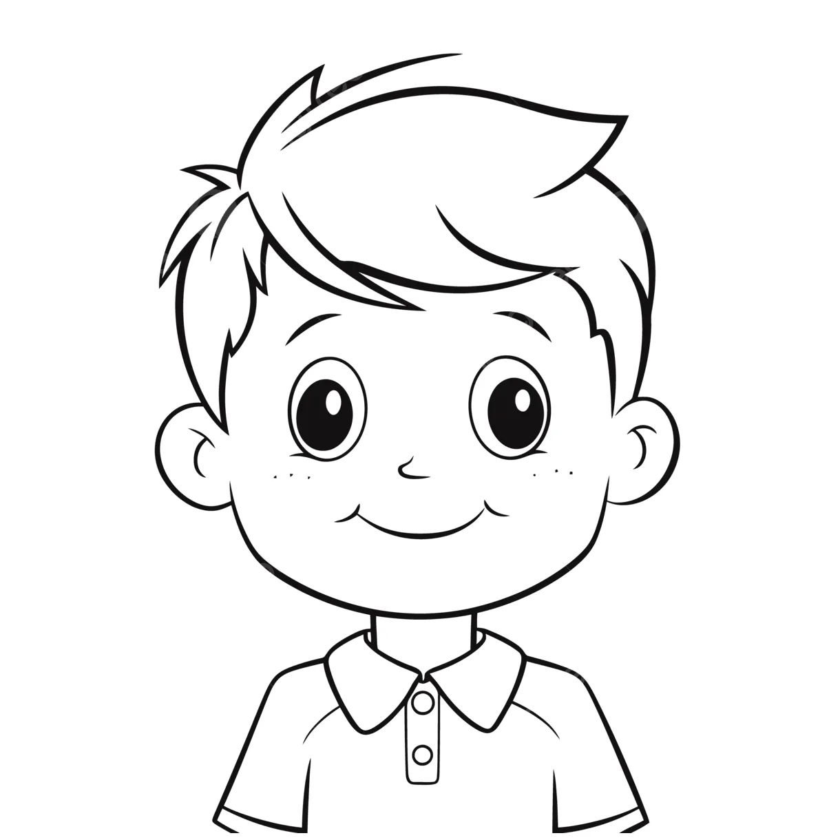 Coloring pages boy face [2025]