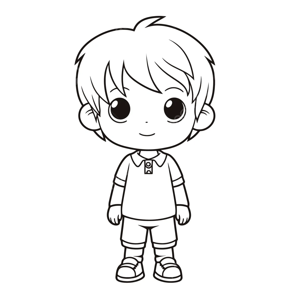 Boy reading coloring page