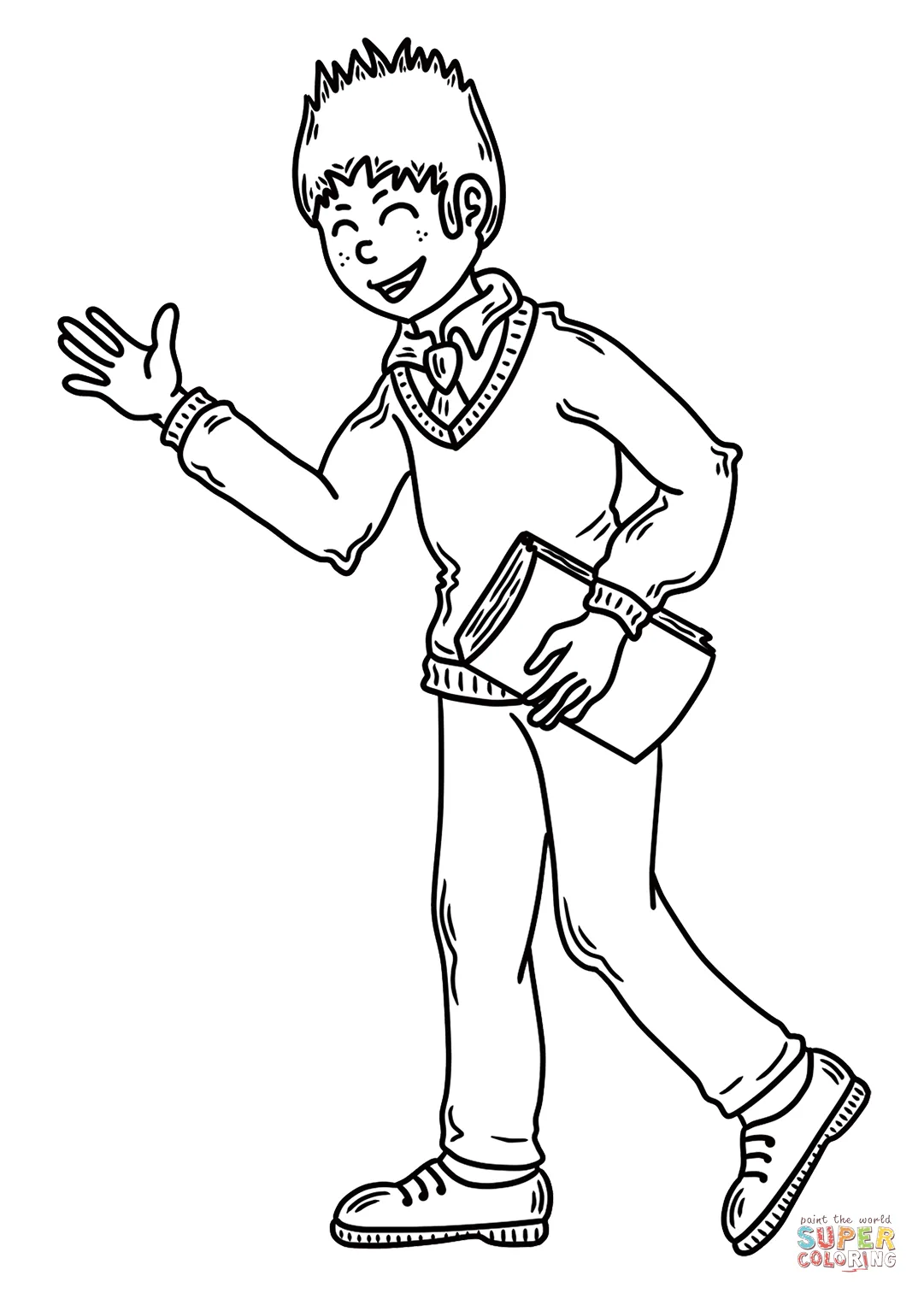 Happy school free printable coloring pages