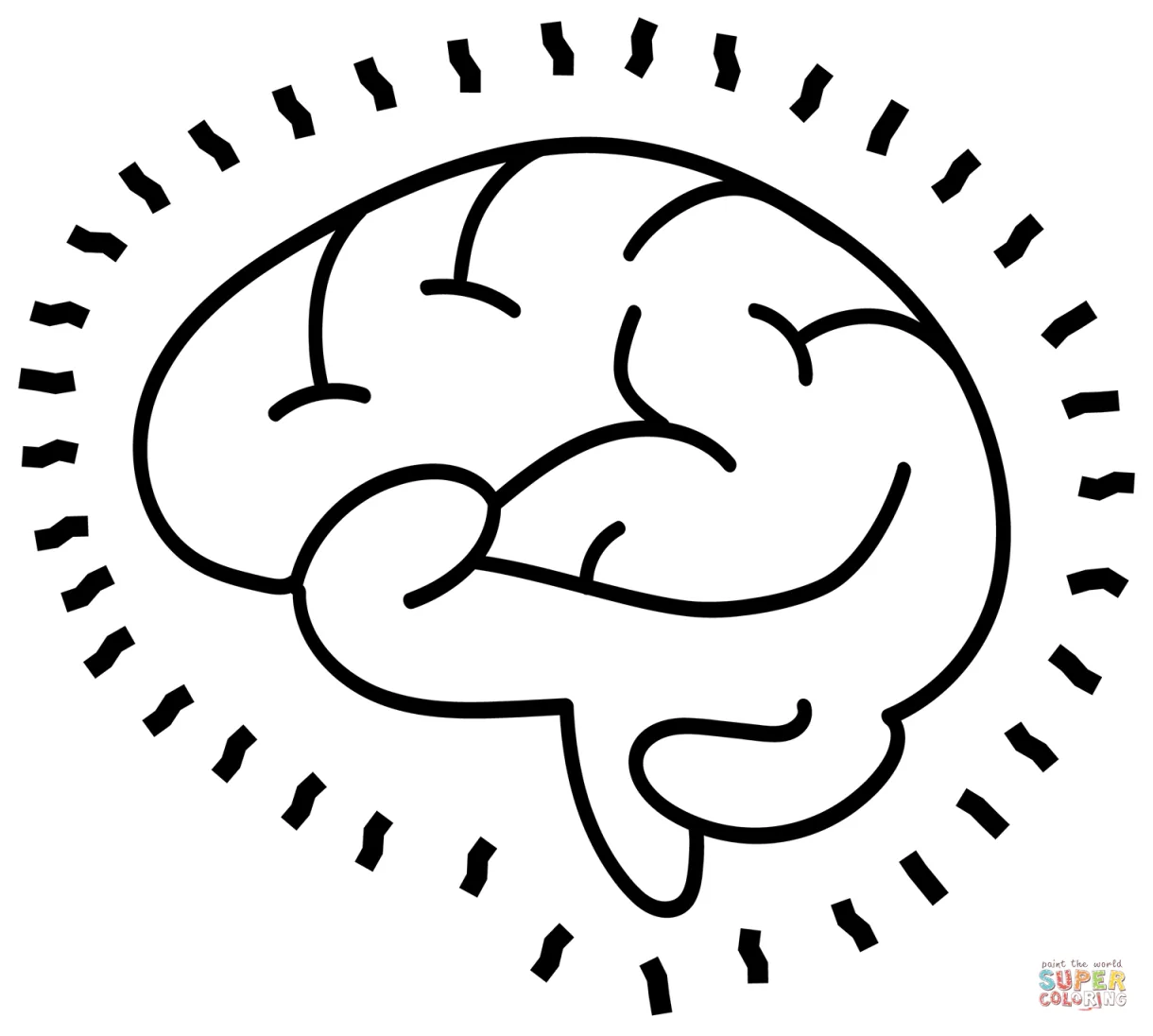 Brain coloring page | Free Printable Coloring Pages