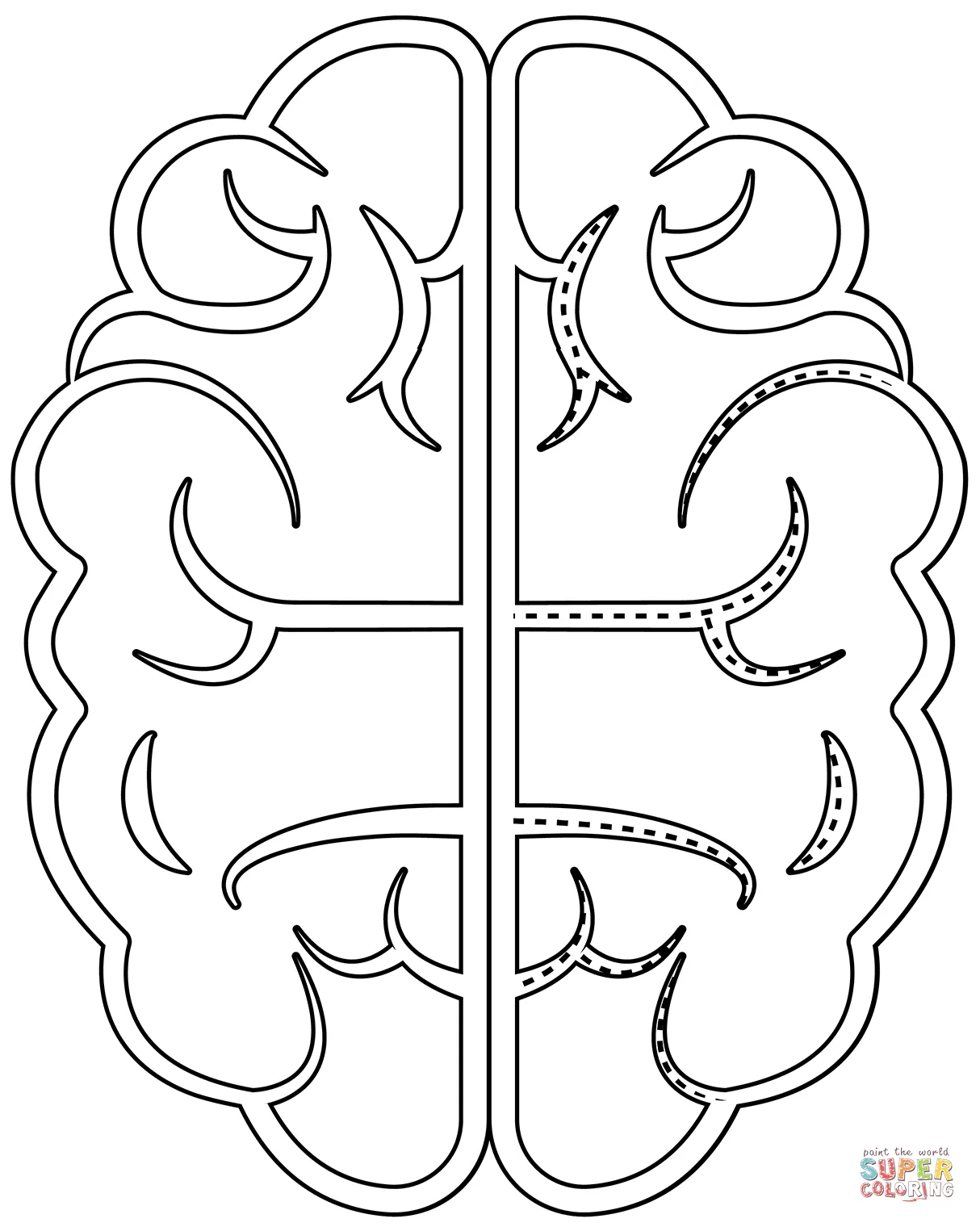 Brain coloring page | Free Printable Coloring Pages