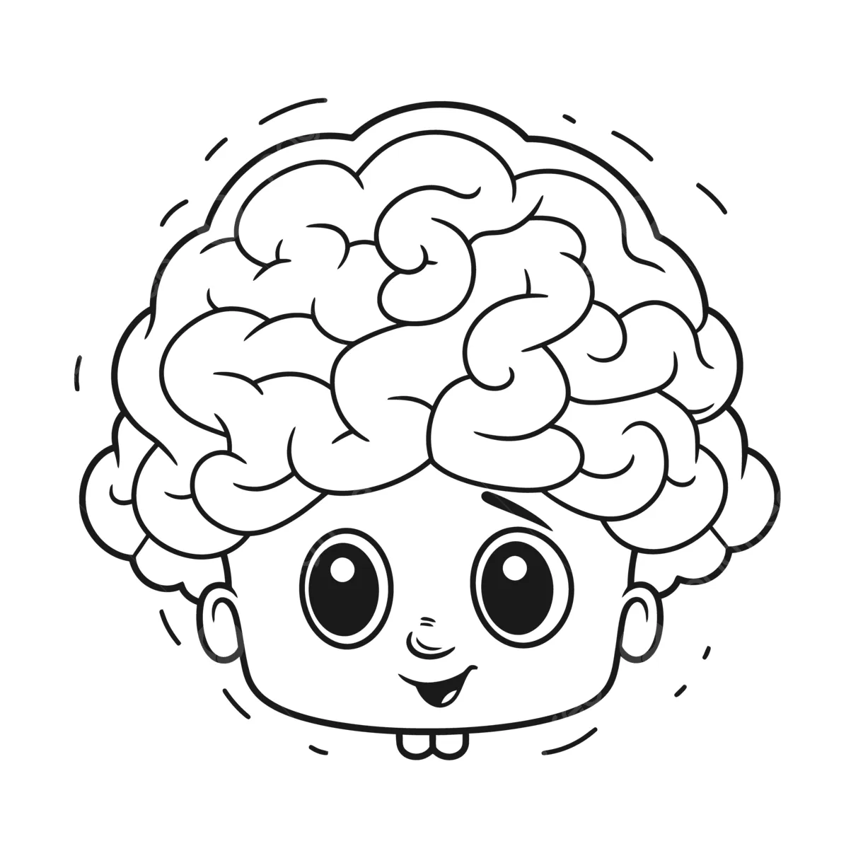 Cartoon Brain Coloring Page Coloring Pages