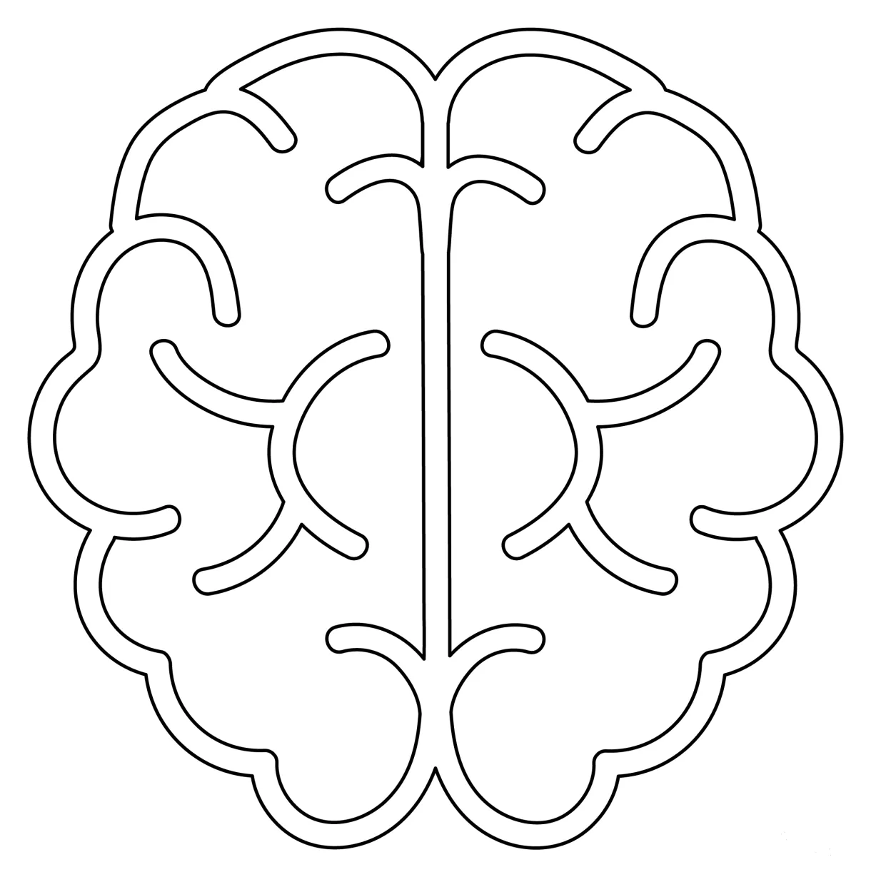 Brain coloring page - ColouringPages
