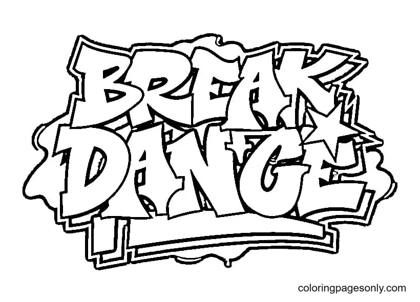 Break dance coloring page free printable coloring pages