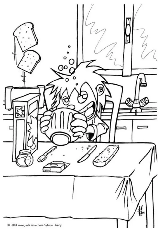 Coloring page breakfast free printables img 6450