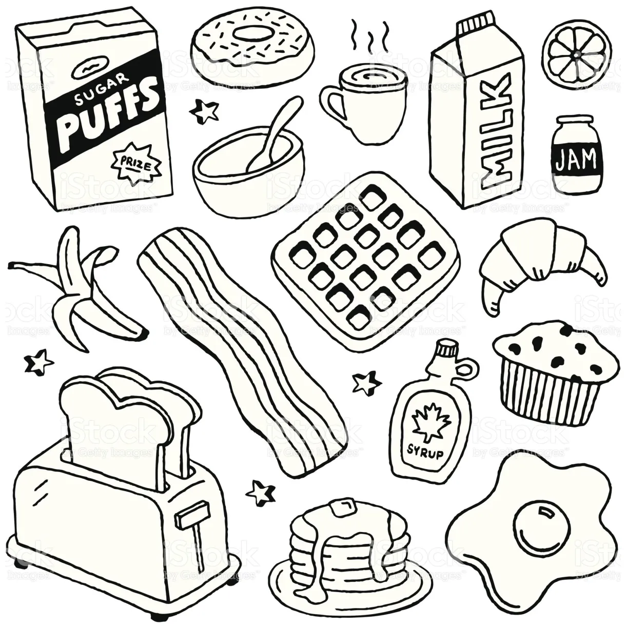 Breakfast coloring page peanut coloring pages