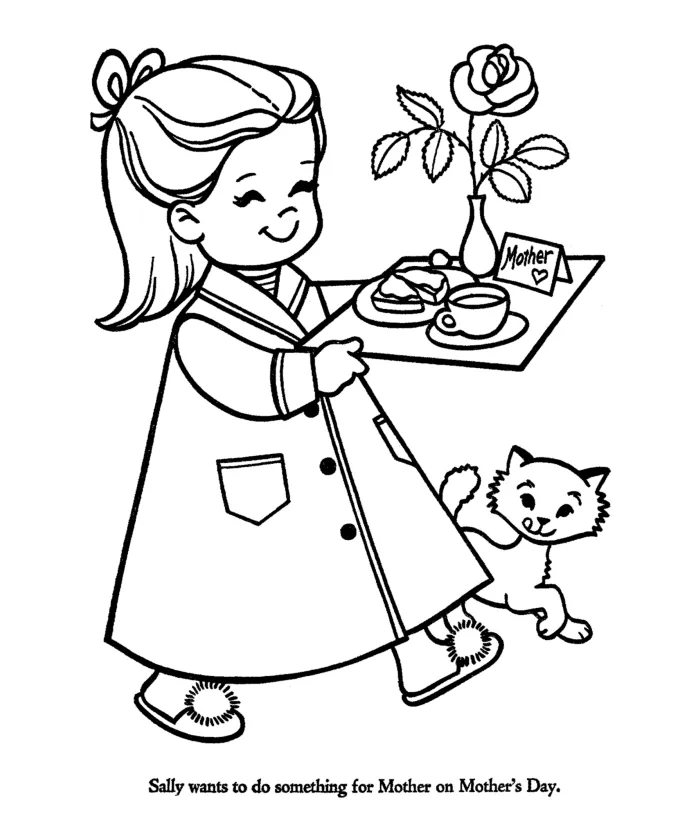 Breakfast coloring coloring pages
