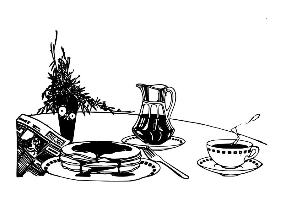 Coloring page breakfast free printables img 29184