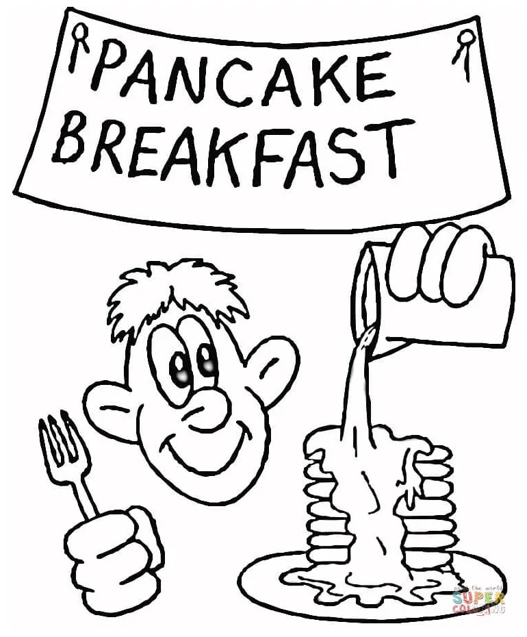Breakfast coloring coloring pages printable coloring page