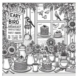 Kids carrying their breakfast coloring page coloring for kids smart