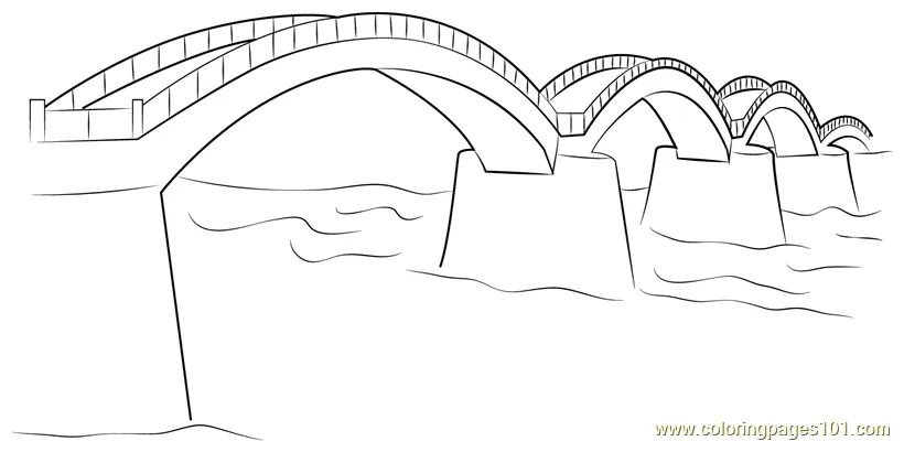 Simple for kids free bridges printable coloring