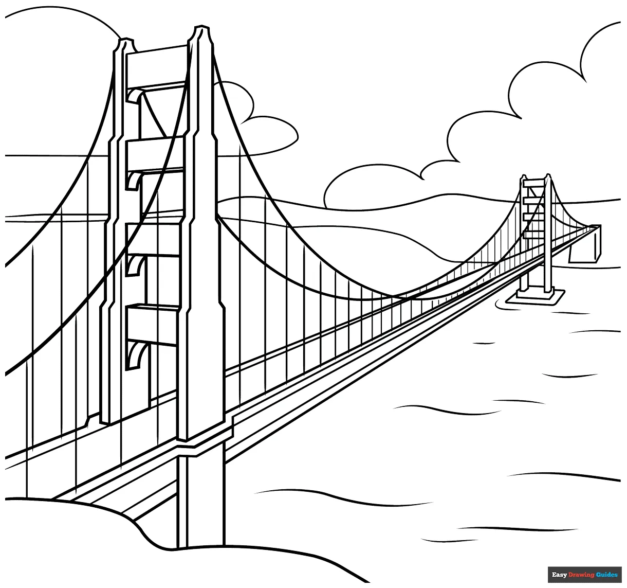 Bridge coloring page printable coloring page